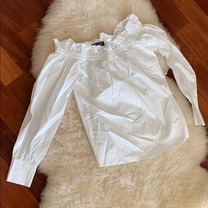 Off the shoulder white blouse